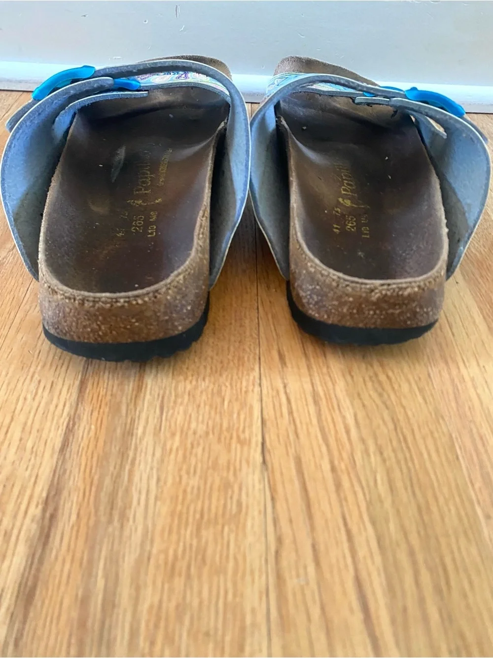 Birkenstock Papillio Arizona Sandals Paisley Blue Pink Size 41 US 8